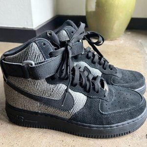 Nike Air Force 1 - Women 7.5 Silver Black High Top